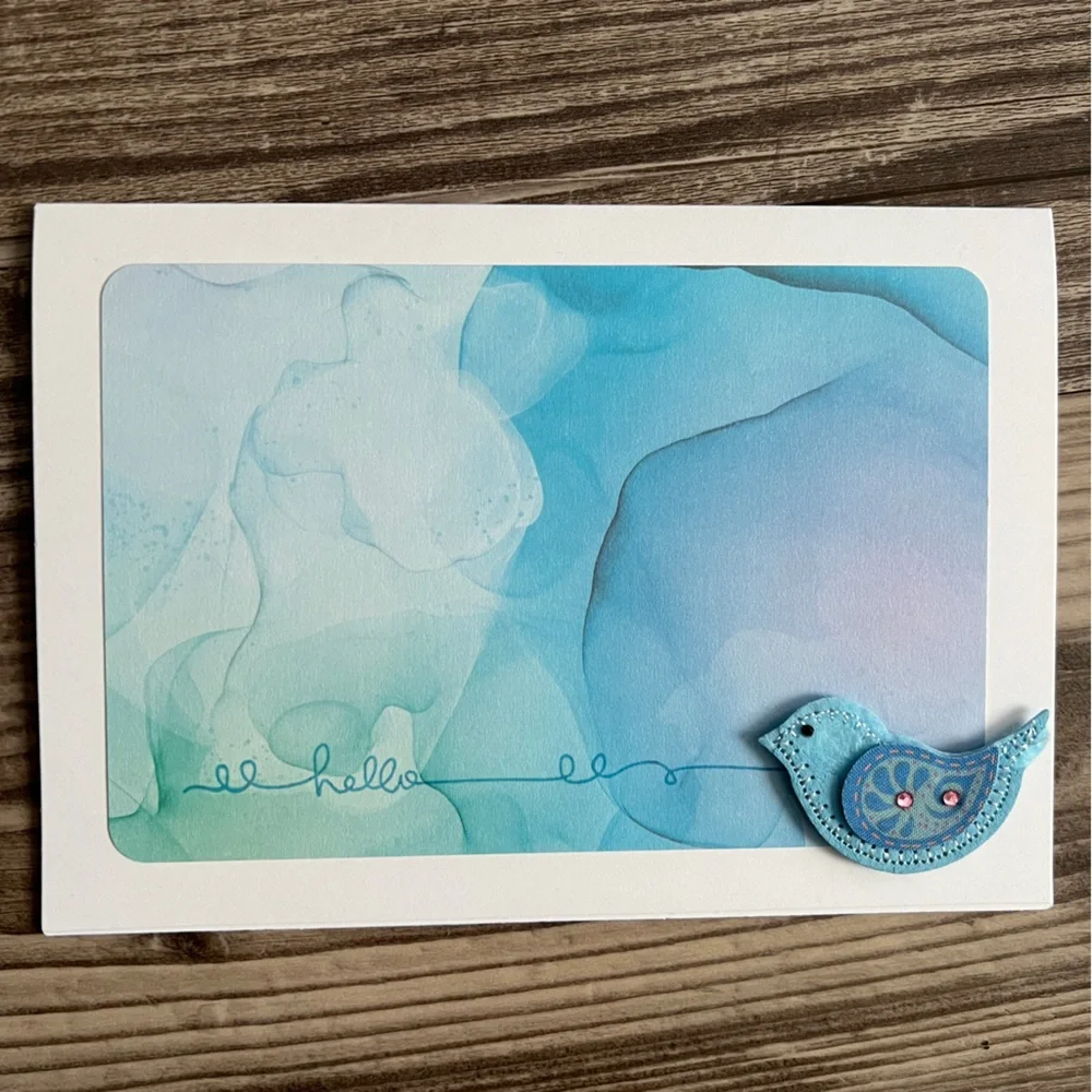 Handmade Greeting Cards Thinking of You & Hello Set of 10 5” x 7” With Envelopes